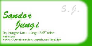 sandor jungi business card